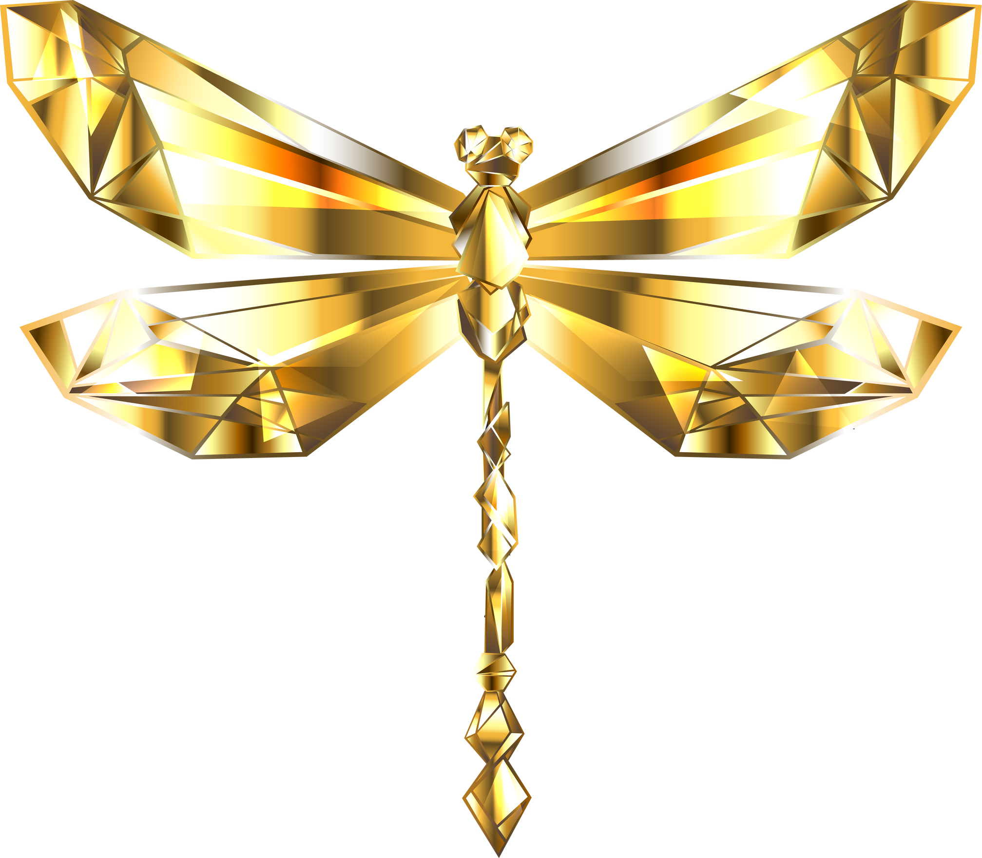 Gold Polygonal Dragonfly